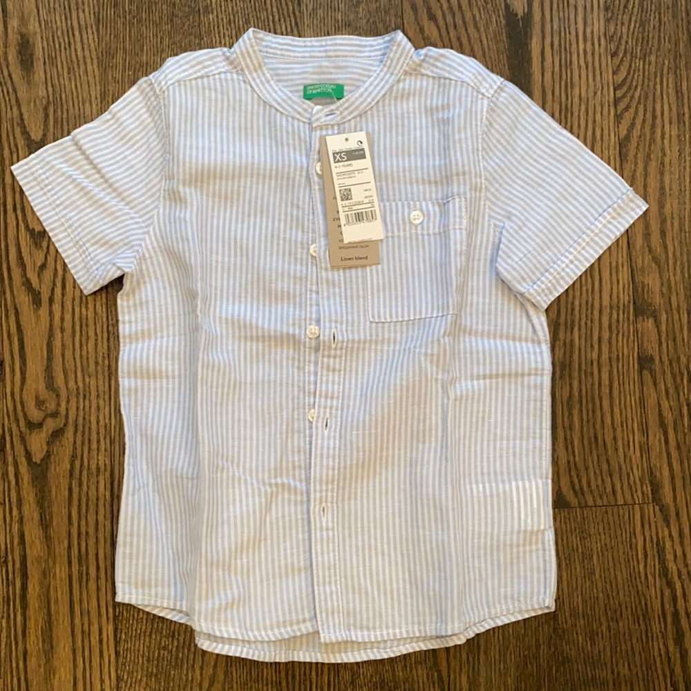 United Colors of Benetton Boys Linen Blend Shirt